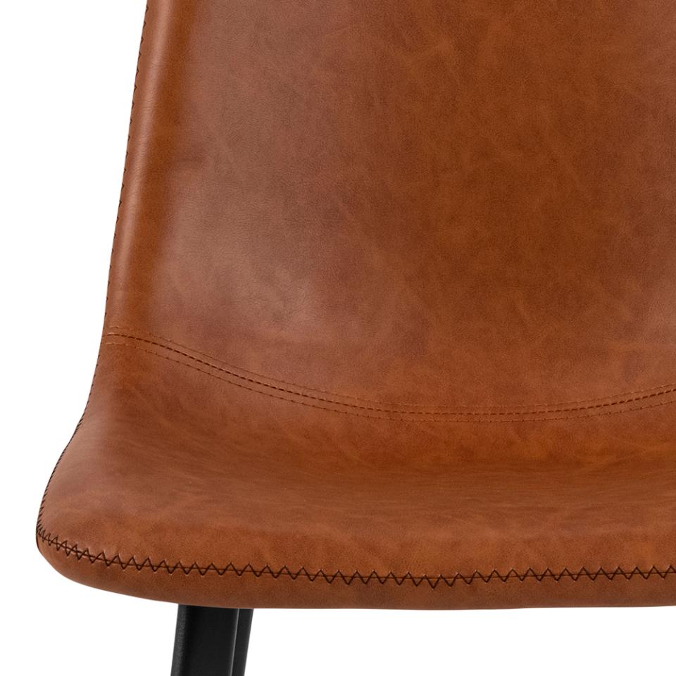 Barstoel AMBROS PU retro leather look brandy 691B - ZH63,5cm