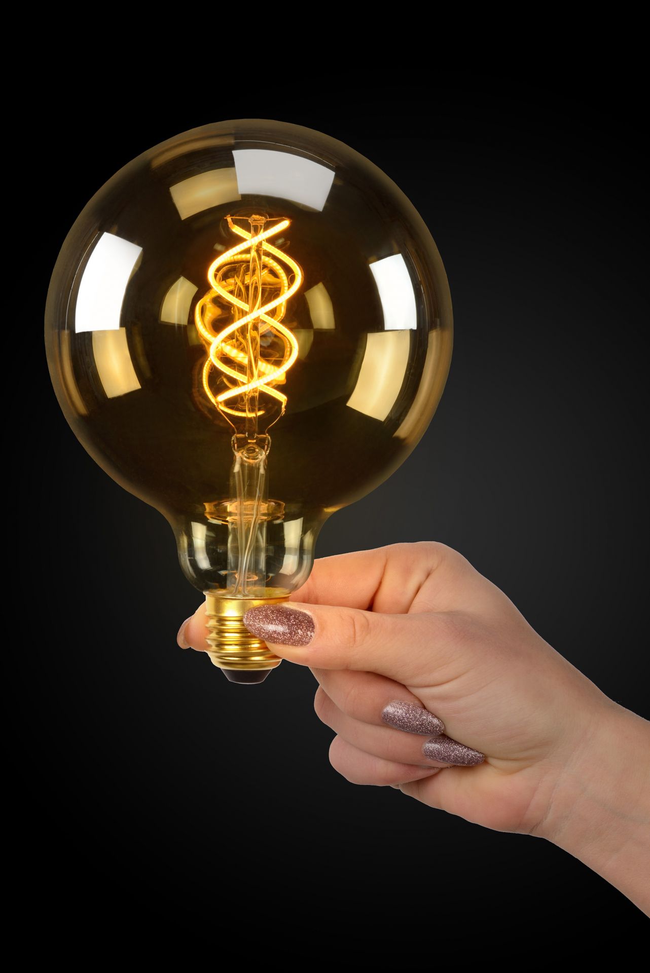 LED-Lamp Globe Ø12,5-E27-5W-Amber
