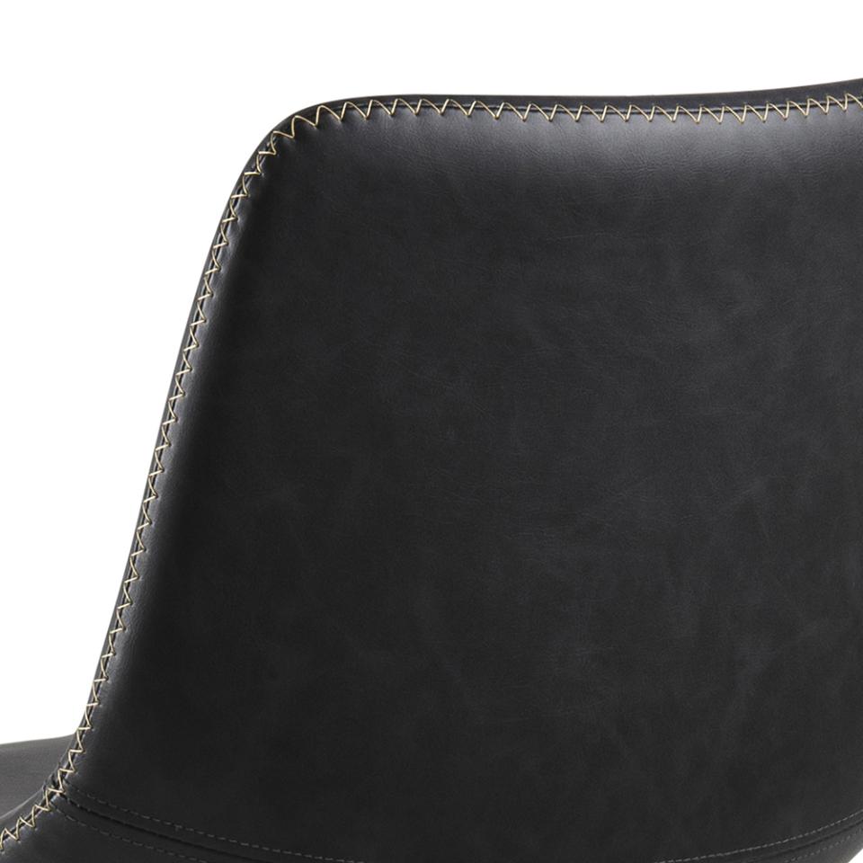 Barstoel AMBROS PU vintage leather look black 247